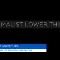 Minimalist Lower Thirds Graphics Template for After Effects