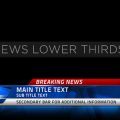 Broadcast News Lower Thirds Graphics Video Template for After Effects