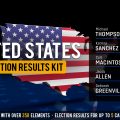 United States Election Results Kit Graphics Template for After Effects