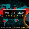 COVID-19 Coronavirus Pandemic Tracker World Map & USA Map Population Graphics Template for After Effects